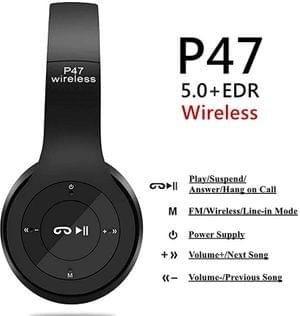 1643012278275-Belear P47 Studio On-Ear Wireless Bluetooth 5.0 White Headphones9.jpg